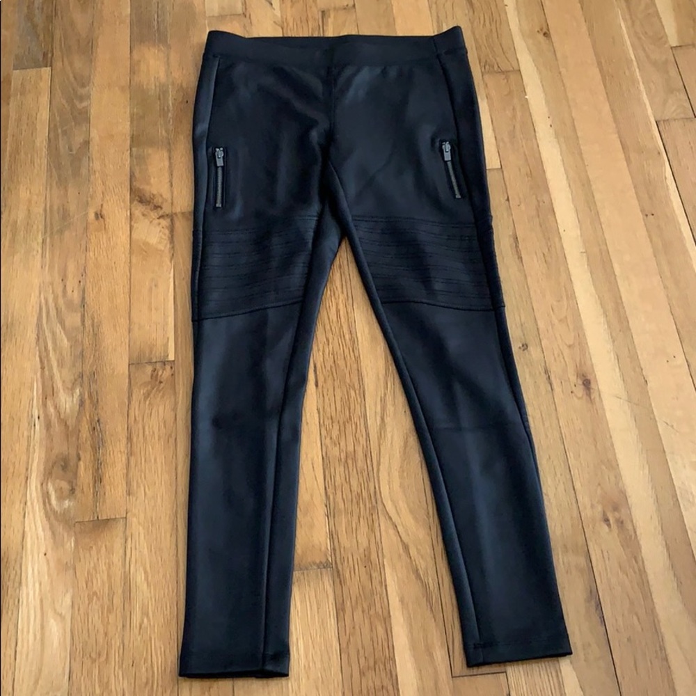 Express black leather pants
